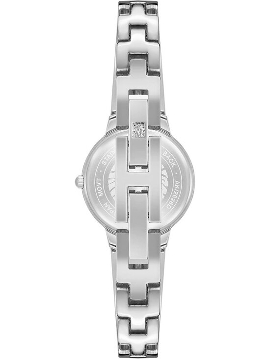 Anne Klein Women\'s Silver Black Analog Genuine Diamond Dial Bangle Luxury Watch main image 8